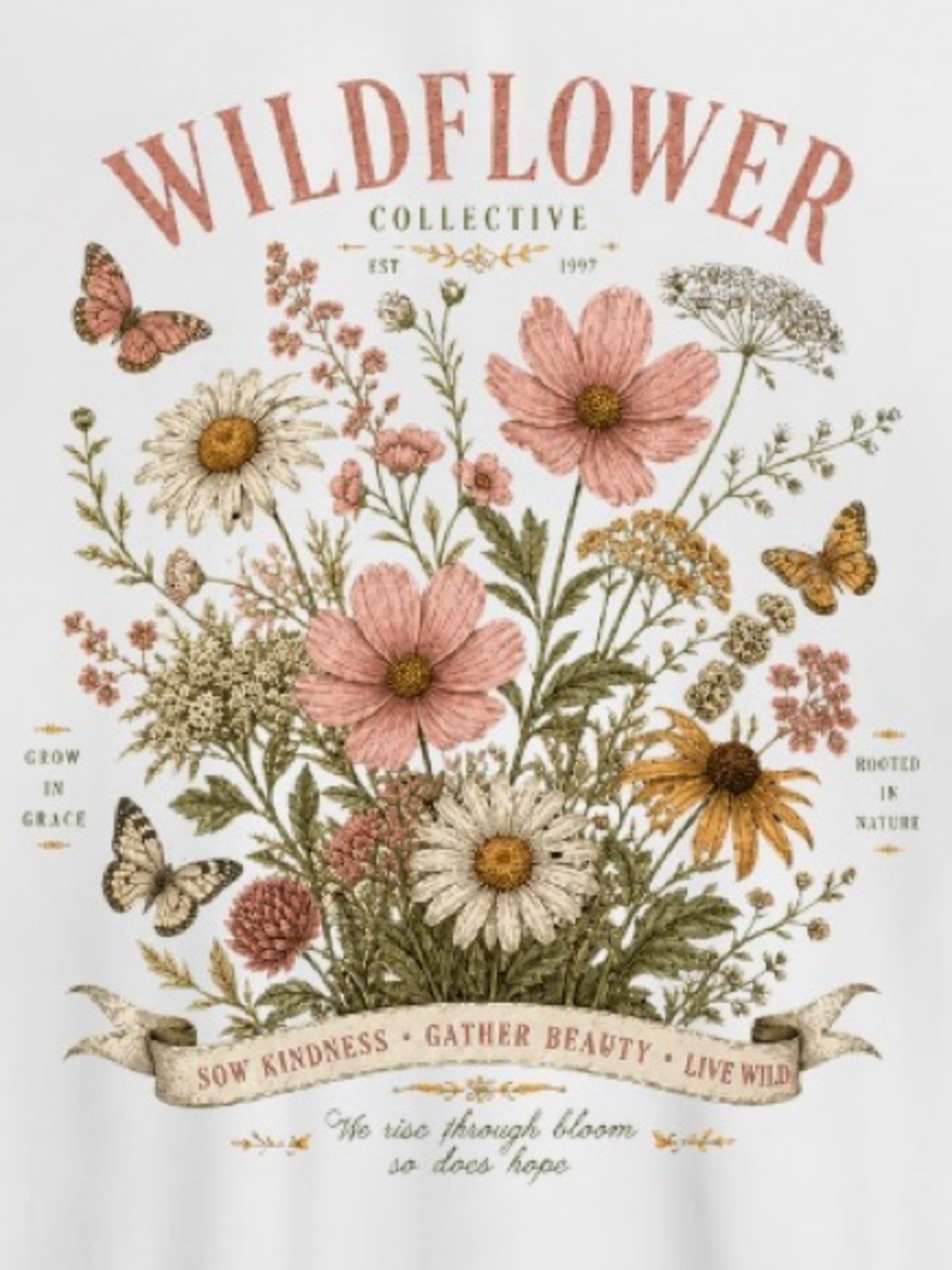 Wildflower Collective EST. 1997 Shirt | Botanical | Cottagecore| Flower lovers - Picture 2 of 4
